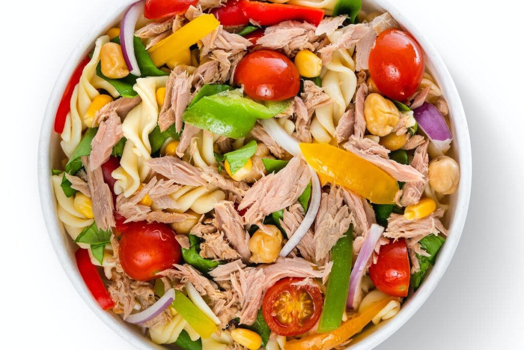 Image of tuna salad in a bowl. Source: Pexels